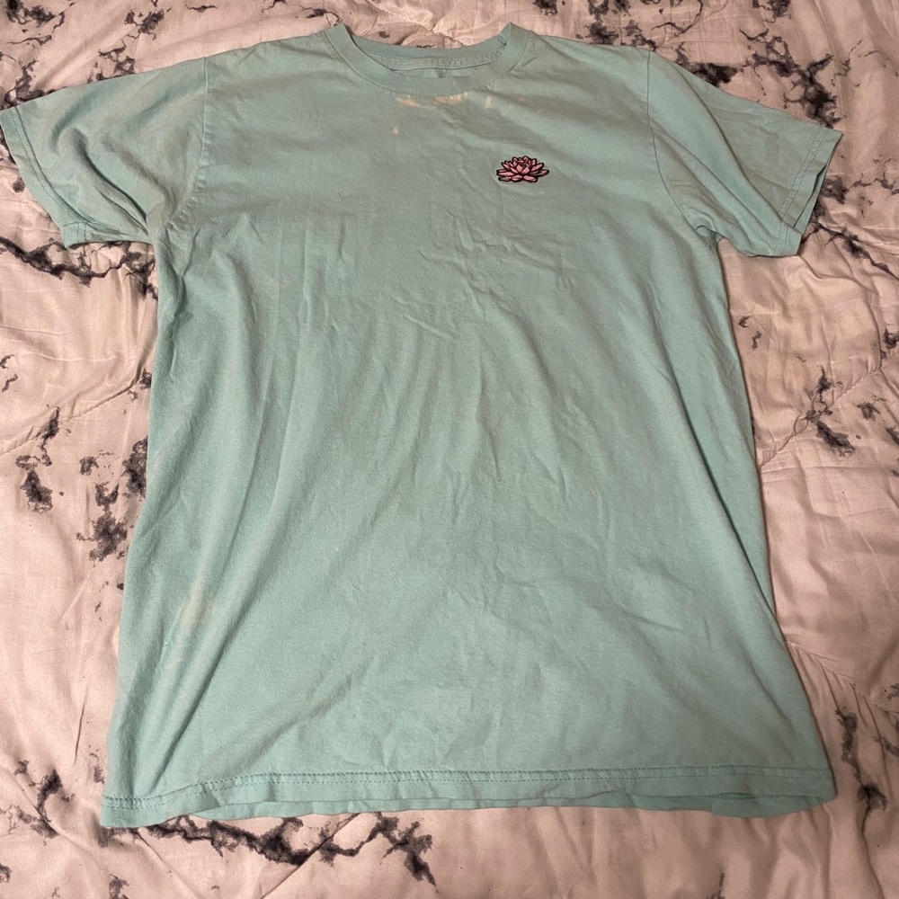 Cyan/ baby blue shirt